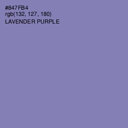 #847FB4 - Lavender Purple Color Image